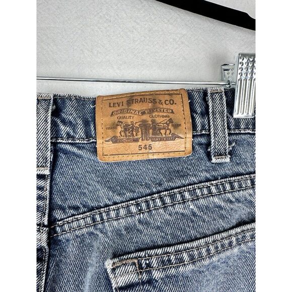 VINTAGE MENS LEVIS JEANS 545 LOOSE FIT‎ MADE IN USA 38x30 DENIM GOLD TAB  A10 - Picture 3 of 8